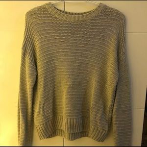 Gray knitted sweater